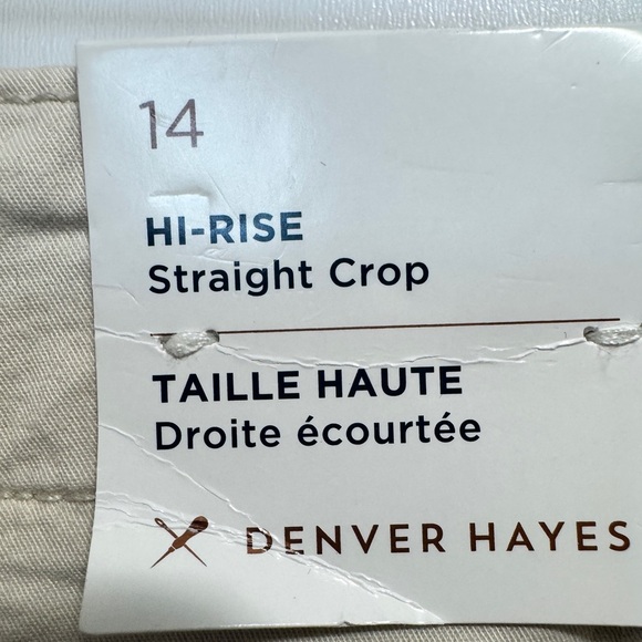 Denver Hayes Hi-Rise Straight Crop Pants Beige - Picture 9 of 13